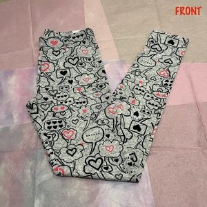 Aeropostale Bethany Mota Grey High-Waisted Conversation Bubble Leggings